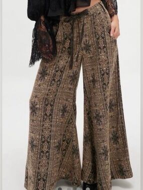 1214. FREE PEOPLE Dahlia Wide-Leg Pants in Original As Header Sz 8 NWT $198